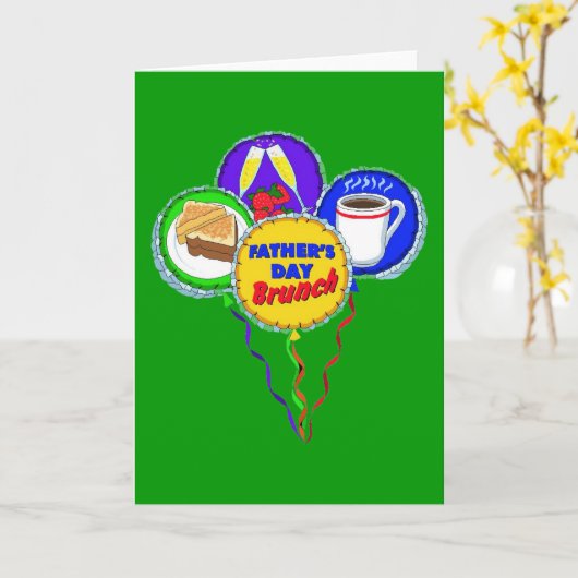 Carte Brunch fête des pères (Fleur jaune)