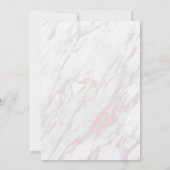 Carte Brunch nuptial moderne en marbre rose et gris (Dos)