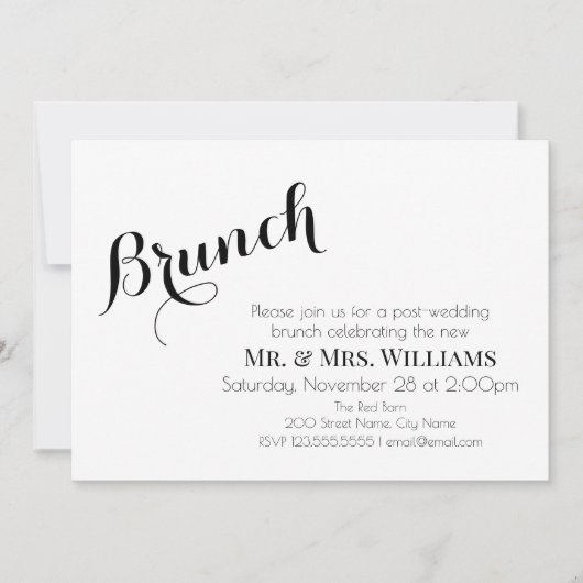 Carte Brunch post-mariage (Devant)