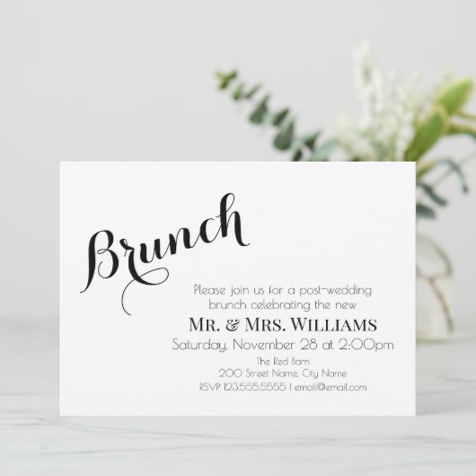 Carte Brunch post-mariage (Debout devant)