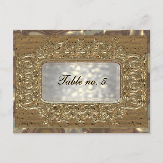 Carte Brunchild Victorian Numéro de table (Devant)