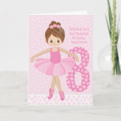 Carte Brunette Ballerina Anniversaire (Devant)