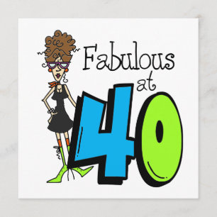 Carte Brunette Fabulous à 40 Anniversaire