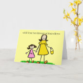 Carte Brunette maman et moi (Message de Personnali (Fleur jaune)