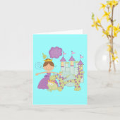 Carte Brunette Princesse (Fleur jaune)
