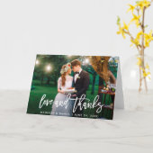 Carte Brush moderne Script photo amour Merci Mariage Pli (Fleur jaune)