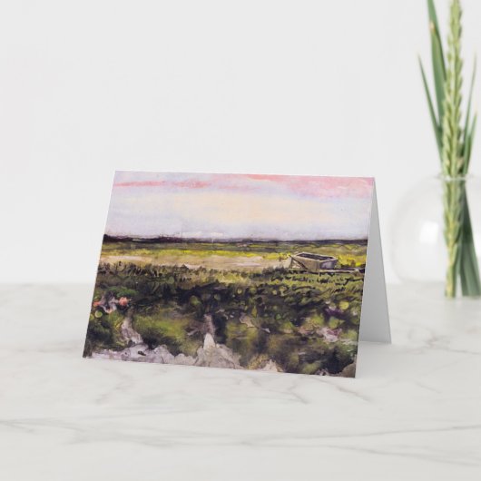 Carte Bruyère avec une brouette par Vincent van Gogh (Devant)