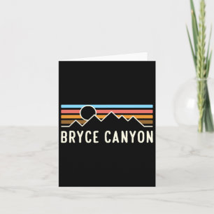 Carte Bryce Canyon National Park Retro Mountain Camping