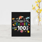 Carte Bu Mon Enseignant Pour 100 Jours D'École - Cute Bu (Fleur jaune)