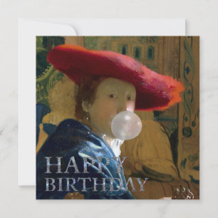 Carte Bubble chewing-gum Diva soufflant bulle chewing-gu