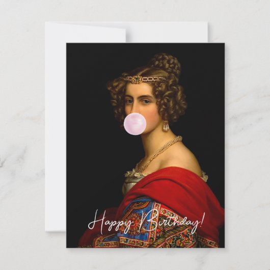 Carte Bubble gomme Diva beauté bavaroise (Devant)