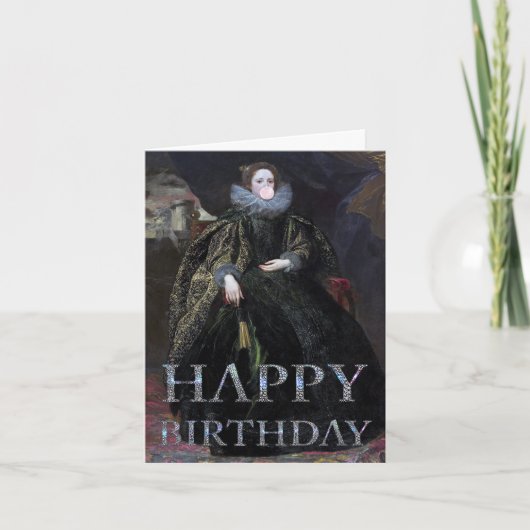 Carte Bubble gomme Diva Marchesa Joyeux anniversaire (Devant)