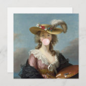 Carte Bubble Gum Diva dans un Casquette de paille (Devant / Derrière)