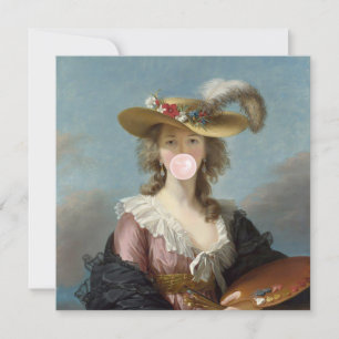 Carte Bubble Gum Diva dans un Casquette de paille