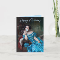 Bubble gum Diva en satin bleu Joyeux anniversaire