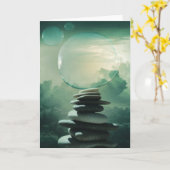 Carte Bubble on Stones (Fleur jaune)