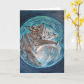 Carte Bubblecats dans le cyberespace (Fleur jaune)