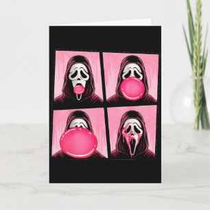 Carte Bubblegum Visage Effrayant En Octobre Nous Portons