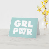 Carte Bubbles : Girl Power (Fleur jaune)