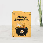 Carte Bubbling Cauldron Halloween Card – Spooky Eyeballs (Dos)