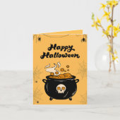 Carte Bubbling Cauldron Halloween Card – Spooky Eyeballs (Fleur jaune)