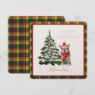 Carte Buchanan moderne Tartan Joyeux Chien de Pawlidays