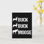 Carte Buck Buck Moose Funny Moose Buck Chasse (Fleur jaune)