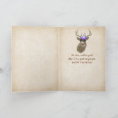 Carte Buck cerf en bois anniversaire (Intérieur)