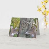 Carte buck et faire avec coeur sur l'arbre (Fleur jaune)