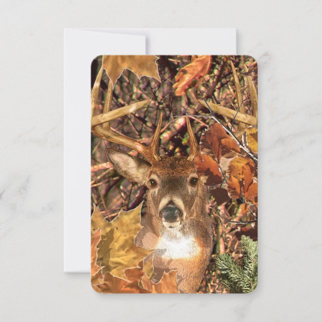 Carte Buck in Camo White Tail Deer (Devant)