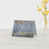 Carte Buck Meadow - Peint à la main (Fleur jaune)