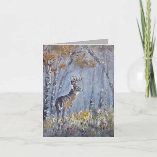 Carte Buck Meadow - peinture à la main (Devant)