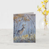 Carte Buck Meadow - peinture à la main (Fleur jaune)