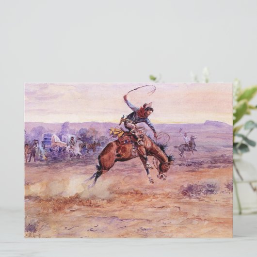 Carte Bucking Bronco (par Charles M. Russell) (Debout devant)