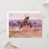 Carte Bucking Bronco (par Charles M. Russell) (Devant/Arrière en situation)