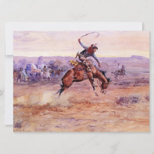 Carte Bucking Bronco (par Charles M. Russell)