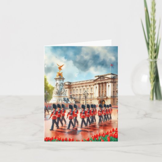 Carte Buckingham Palace London Angleterre Aquarelle (Devant)