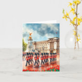 Carte Buckingham Palace London Angleterre Aquarelle (Fleur jaune)