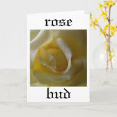 Carte Bud rose (Fleur jaune)