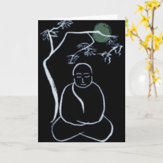 Carte buddah (Fleur jaune)