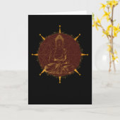 Carte Buddha Mandala (Fleur jaune)