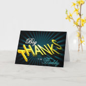 Carte Buddy Big Merci Big Merci Star explosion rayures (Fleur jaune)