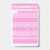 Carte Buddy de badge néonatal pédiatrique pour les (Arrière)