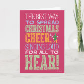 Carte Buddy l'Elf | Citation de Joie de Noël (Devant)