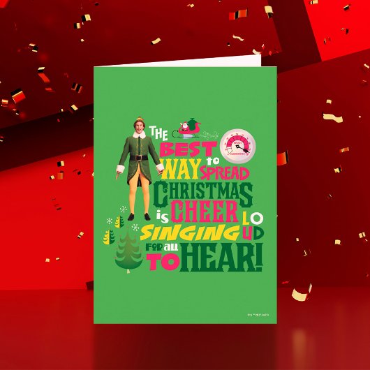 Carte Buddy l'Elf | Citation graphique de Noël