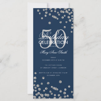 Carte Budget Anniversaire Parties scintillant Confetti A
