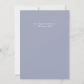 Carte Budget Blush rose Floral Dusty Blue Mariage (Dos)