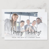Carte Budget Business Logo Photo Happy Holidays Ca (Devant)