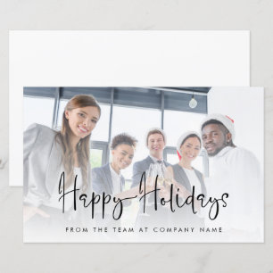 Carte Budget Business Logo Photo Happy Holidays Ca