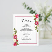 Carte Budget Christmas Floral Menu (Debout devant)